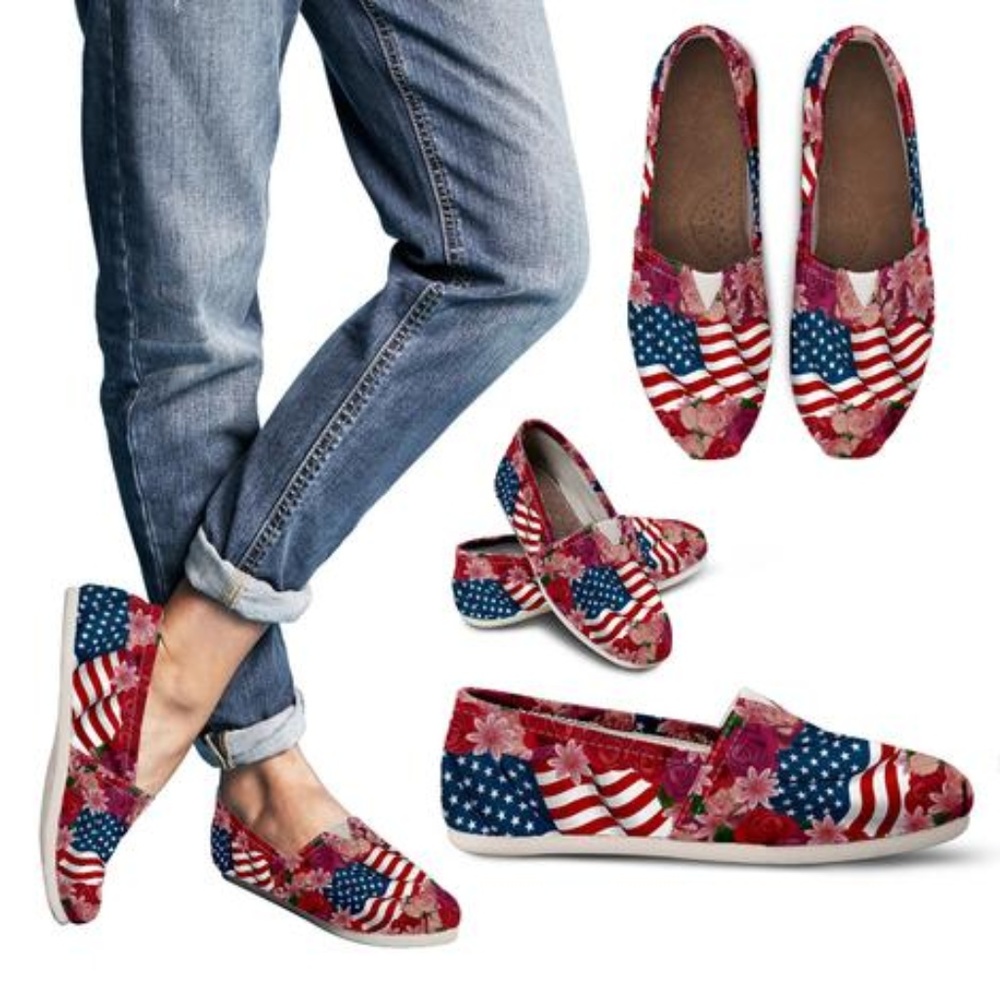 Floral & Flag Casual Shoes